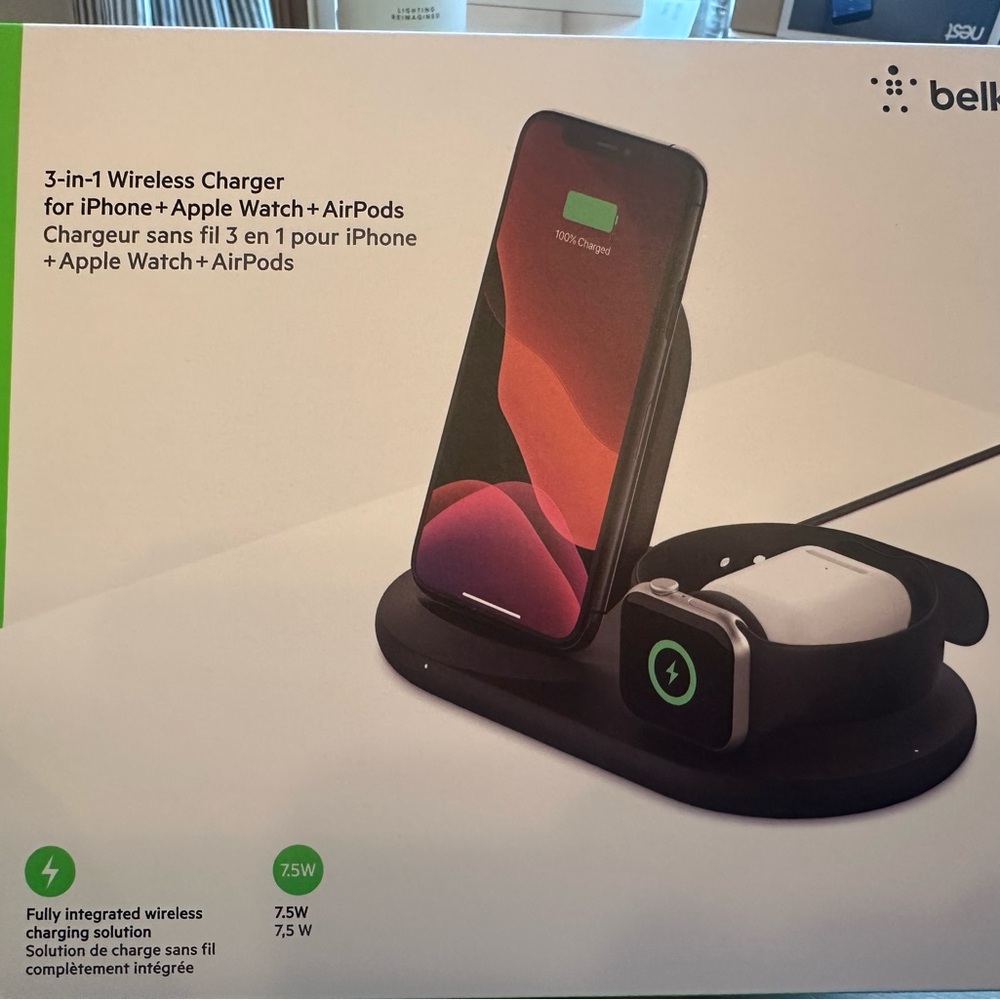 Belkin Black Wireless Charger for iPhone, Apple Watch, AirPods
